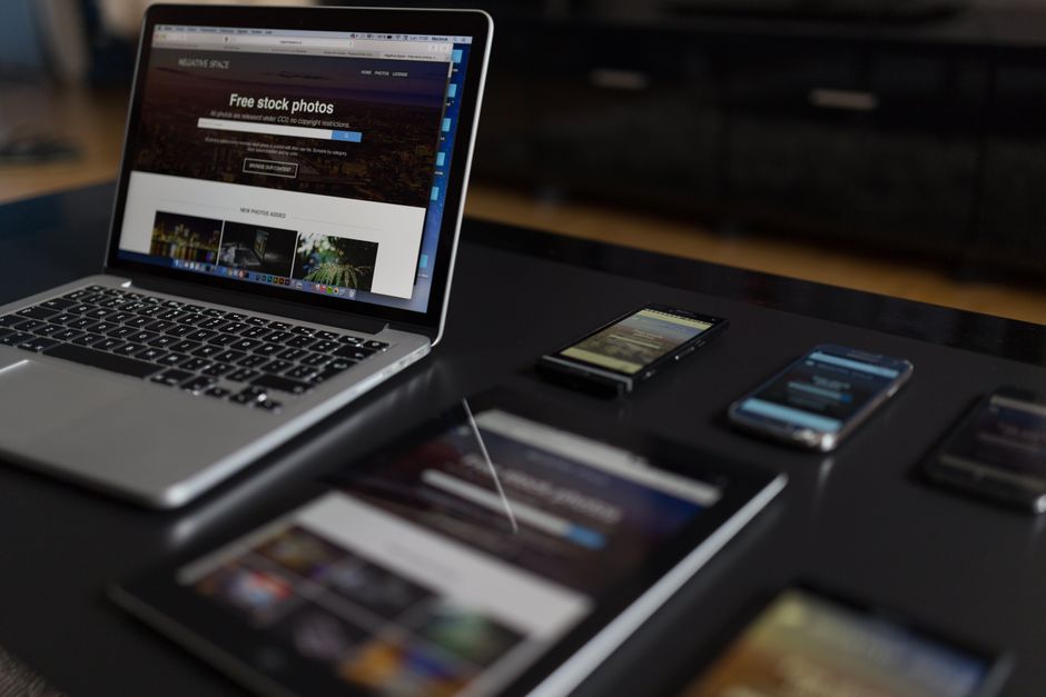 modern responsive website design on tablet and laptop screens